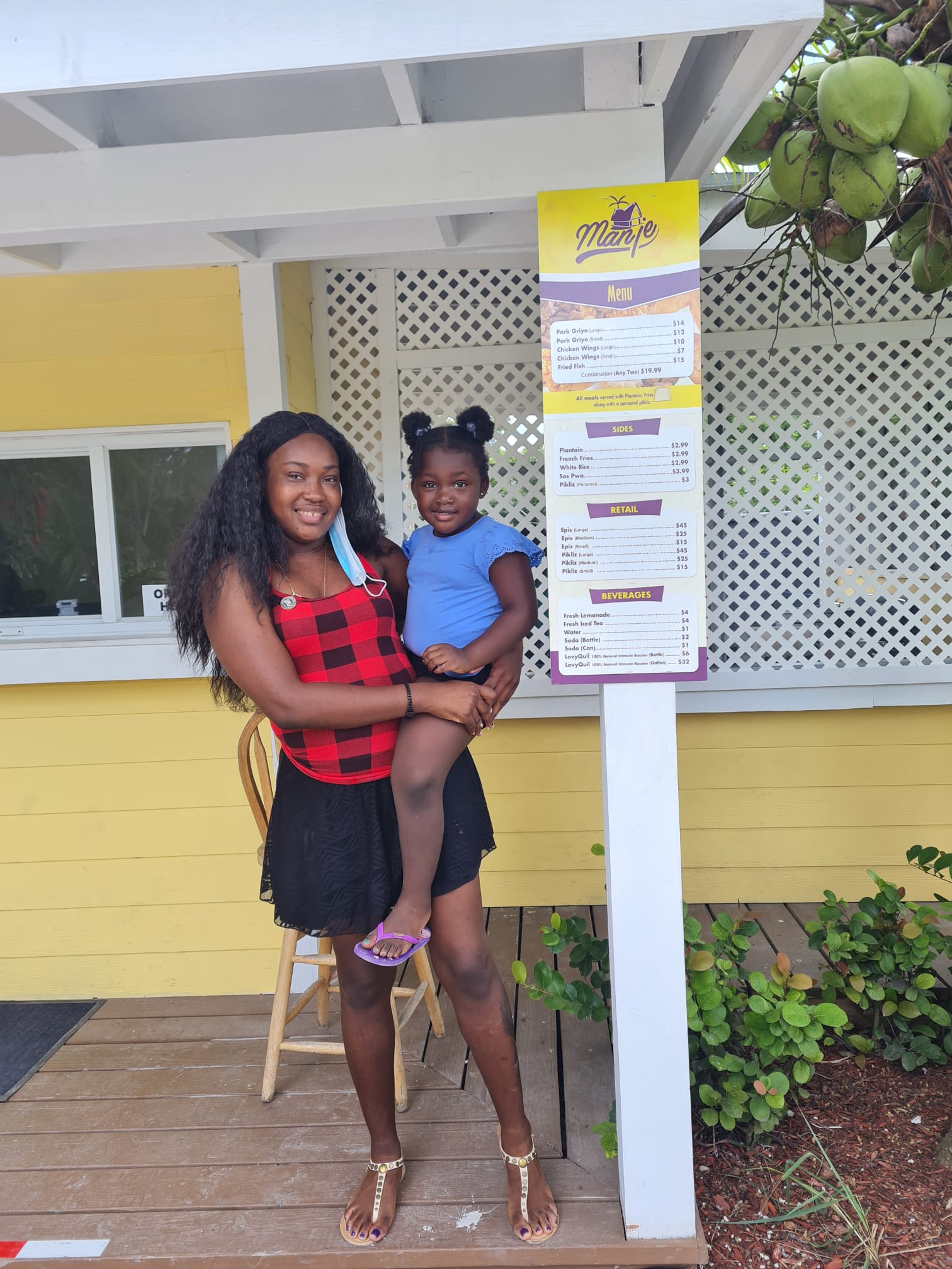 Manje customer at the Griyo Shack