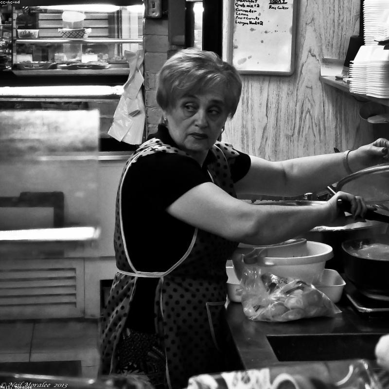 Manje staff working the line